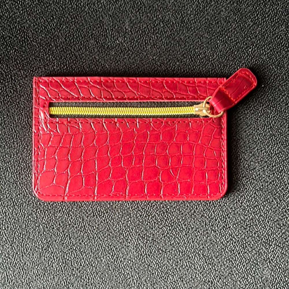 B-Low the Belt Red leather mini wallet